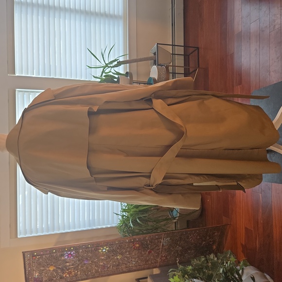 VTG Barneys New York Mens Preppy Double Breasted Wool USA Trench Coat Beige 48 - Picture 8 of 13